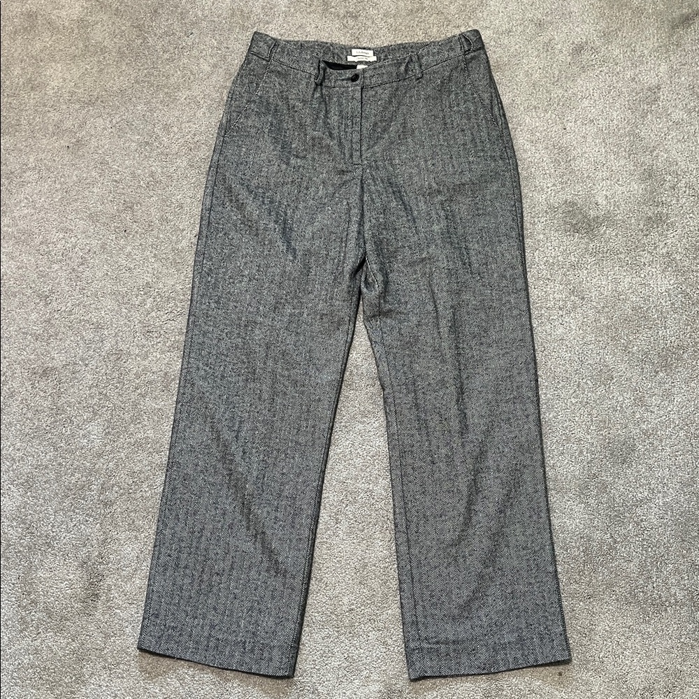 L.L. Bean Classic Fit Herringbone Lined Trousers Pants size 10